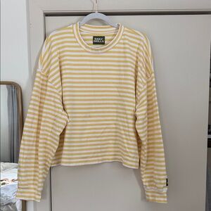 Daily Drills Yellow and White Striped Top